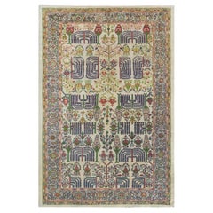 Doris Leslie Blau Antique Sultanabad Allover Geometric Ivory Carpet - c. 1920
