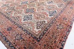 Doris Leslie Blau Antique Sultanabad Allover Geometric Light Beige Rug - c. 1920