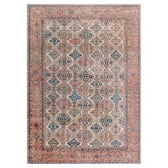 Doris Leslie Blau Antique Sultanabad Allover Geometric Light Beige Rug - c. 1920