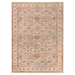 Doris Leslie Blau Antique Sultanabad Allover Geometric Warm Tan Rug - c. 1935