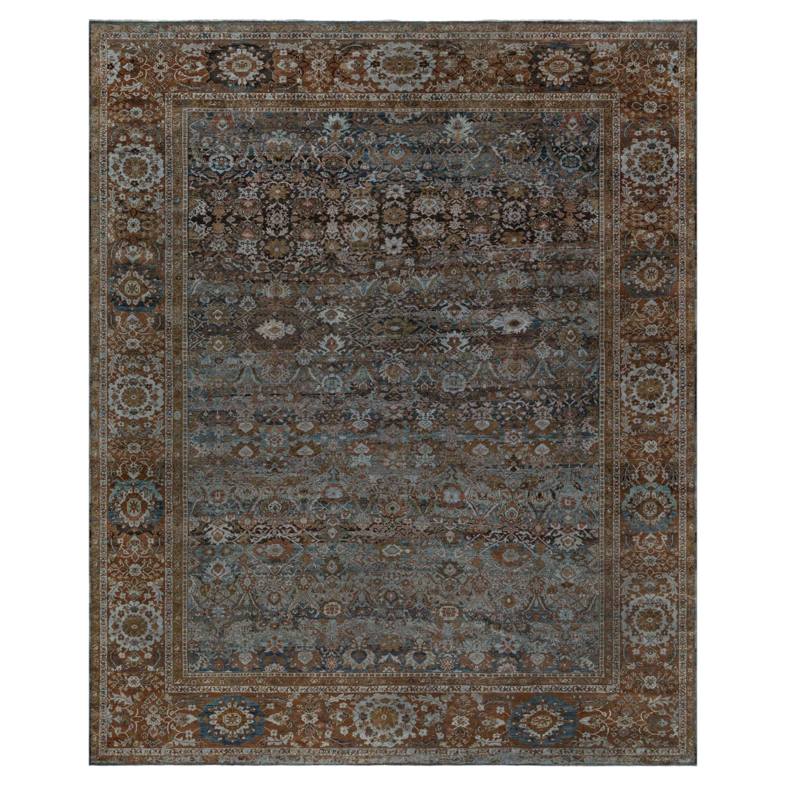 Doris Leslie Blau Antique Sultanabad Allover Ivory Hand-Knotted Rug - c. 1920