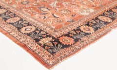 Doris Leslie Blau Antique Sultanabad Allover Rust Hand-Knotted Rug - c. 1900