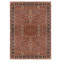 Doris Leslie Blau Antique Sultanabad Allover Rust Hand-Knotted Rug - c. 1900