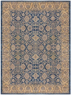 Doris Leslie Blau Antique Sultanabad Allover Warm Tan Hand-Knotted Rug - c. 1920
