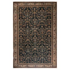 Doris Leslie Blau Antique Sultanabad Floral Allover Classic Taupe Rug - c. 1900