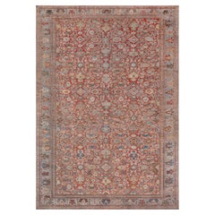 Doris Leslie Blau Antique Sultanabad Floral Allover Cream Rug - c. 1910