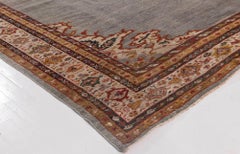 Doris Leslie Blau Antique Sultanabad Floral Allover Gray Rug - c. 1920