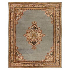 Doris Leslie Blau Antique Sultanabad Floral Allover Gray Rug - c. 1920