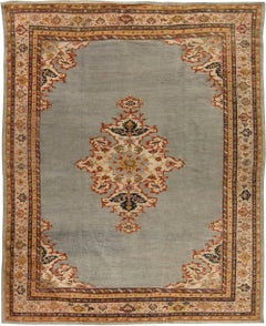Doris Leslie Blau Antique Sultanabad Floral Allover Gray Rug - c. 1920