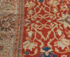 Doris Leslie Blau Antique Sultanabad Floral Allover Ivory Rug - c. 1900