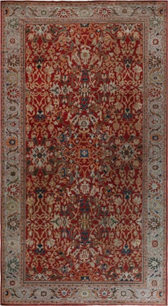 Doris Leslie Blau Antique Sultanabad Floral Allover Ivory Rug - c. 1900