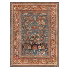 Doris Leslie Blau Antique Sultanabad Floral Allover Ivory Rug - c. 1920