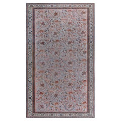 Doris Leslie Blau Antique Sultanabad Floral Allover Light Blue Rug - c. 1920