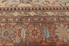 Doris Leslie Blau Antique Sultanabad Floral Allover Soft Beige Rug - c. 1900
