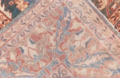 Doris Leslie Blau Antique Sultanabad Floral Allover Warm Tan Rug - c. 1900
