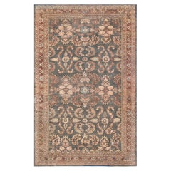 Doris Leslie Blau Antique Sultanabad Floral Classic Taupe Carpet - c. 1900