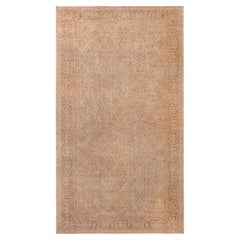 Doris Leslie Blau Antique Sultanabad Floral Warm Tan With Brown Rug - c. 1910