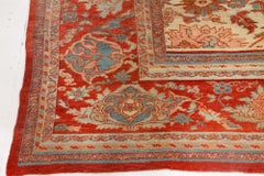 Doris Leslie Blau Antique Sultanabad Light Beige Rug - c. 1900 (Size Adjusted)