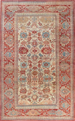 Doris Leslie Blau Antique Sultanabad Light Beige Rug - c. 1900 (Size Adjusted)