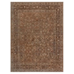 Doris Leslie Blau Tappeto antico Tabriz Allover Floreale Crema Beige - 1920 ca.