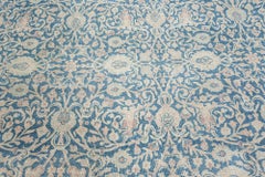 Doris Leslie Blau Antique Tabriz Allover Floral Ivory Hand-Knotted Rug - c. 1920