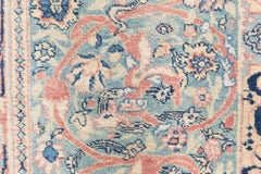 Doris Leslie Blau Tappeto antico Tabriz Allover Floreale Avorio Annodato a mano - C.C. 1920