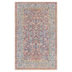Doris Leslie Blau Tappeto antico Tabriz Allover Floreale Avorio Annodato a mano - C.C. 1920