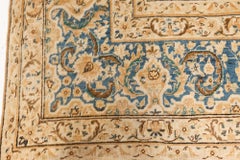 Doris Leslie Blau Antique Tabriz Allover Floral Light Beige Rug - c. 1900