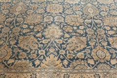 Doris Leslie Blau Antique Tabriz Allover Floral Rug In Golden Tan - c. 1900