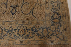Doris Leslie Blau Antique Tabriz Allover Floral Soft Beige Rug - c. 1880