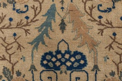 Doris Leslie Blau Antike Tabriz Allover Floral Warm Tan Teppich - c. 1900
