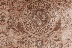 Doris Leslie Blau Antique Tabriz Allover Floral Warm Tan Rug - c. 1900