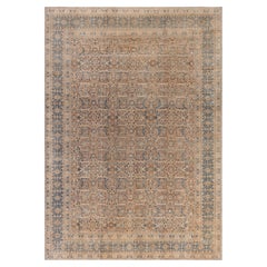 Doris Leslie Blau Tappeto antico Tabriz Allover Geometrico Warm Tan - 1900 ca.