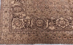 Doris Leslie Blau Antique Tabriz Allover Geometric Warm Tan Carpet - c. 1920