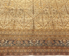 Doris Leslie Blau Antique Tabriz Allover Geometric Warm Tan Rug - c. 1920