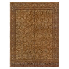Doris Leslie Blau Antique Tabriz Allover Geometric Warm Tan Rug - c. 1920