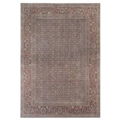 Doris Leslie Blau Antique Tabriz Allover Oversized Soft Beige Rug - c. 1900