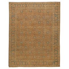 Doris Leslie Blau Antique Tabriz Allover Pale Sand Hand-Knotted Rug - c. 1900