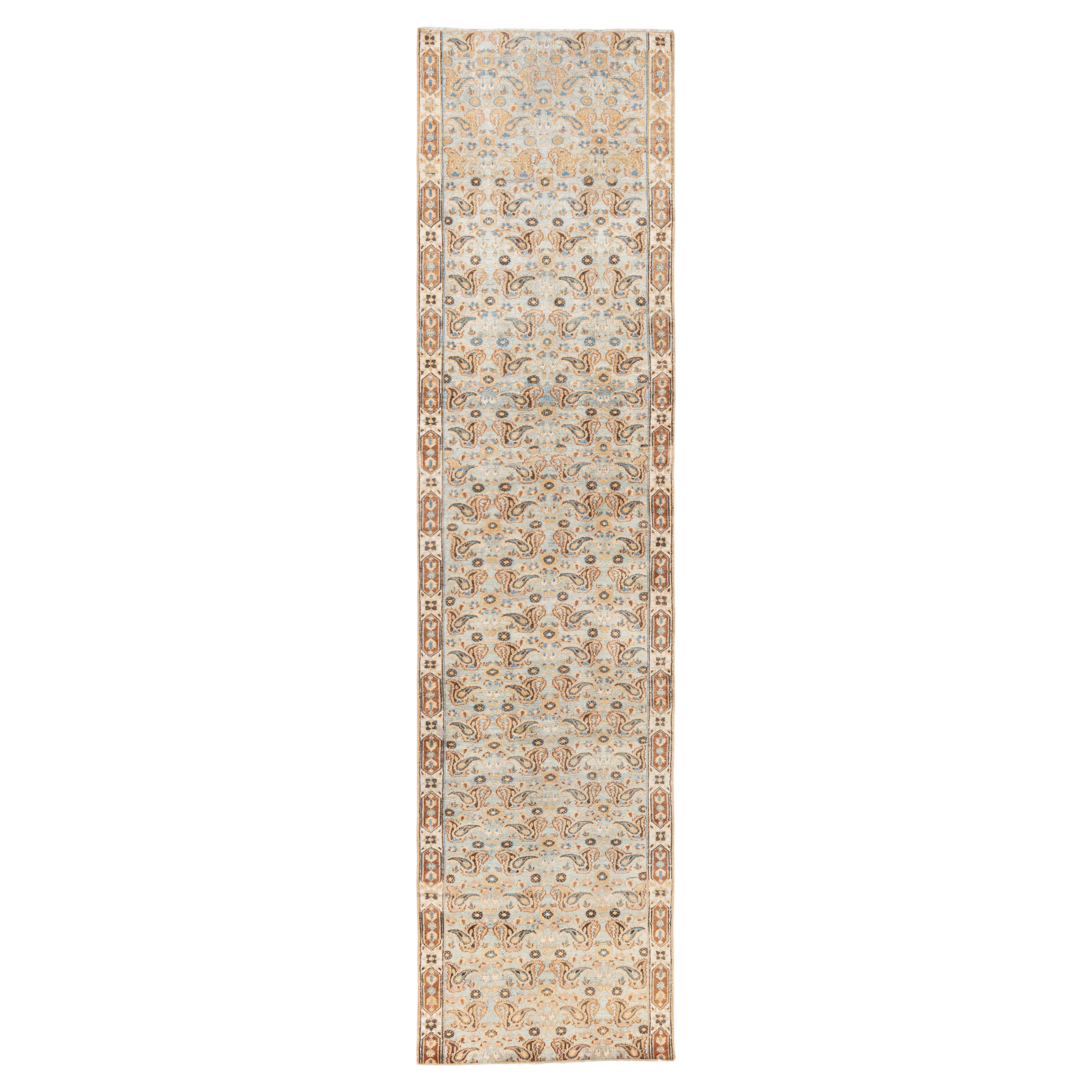 Doris Leslie Blau Antique Tabriz Allover Sand Runner - c. 1920 (Fragment) For Sale