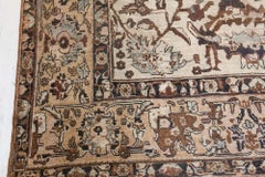 Doris Leslie Blau Antique Tabriz Allover Soft Beige Carpet - c. 1900