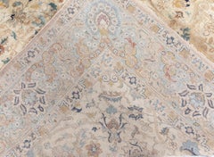 Doris Leslie Blau Antique Tabriz Allover Soft Beige Hand-Knotted Rug - c. 1900