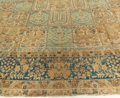 Doris Leslie Blau Antique Tabriz Allover Warm Tan Hand-Knotted Rug - c. 1880