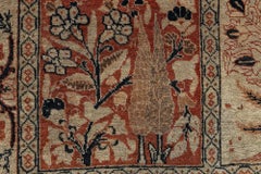 Doris Leslie Blau Antique Tabriz Allover Warm Tan Hand-Knotted Rug - c. 1900
