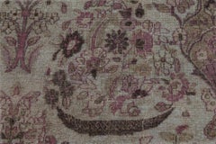 Doris Leslie Blau Alfombra antigua Tabriz anudada a mano de color tostado cálido - c. 1930