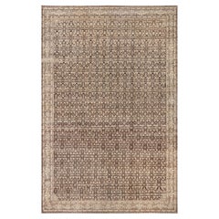 Doris Leslie Blau Tappeto in lana annodato a mano con motivo Tabriz Allover Warm Tan