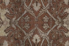 Doris Leslie Blau Tappeto antico Tabriz floreale a trifoglio crema beige - c.C. 1880