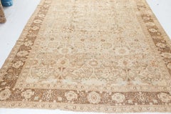 Doris Leslie Blau Tappeto antico Tabriz floreale a trifoglio crema-beige - c.C. 1900