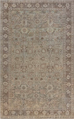 Doris Leslie Blau Tappeto antico Tabriz floreale a trifoglio crema-beige - c.C. 1900
