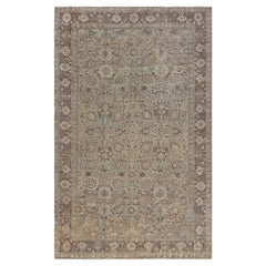 Doris Leslie Blau Tappeto antico Tabriz floreale a trifoglio crema-beige - c.C. 1900