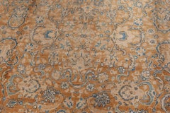 Doris Leslie Blau Antique Tabriz Floral Allover Golden Tan Rug - c. 1900